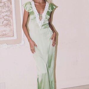 strapless open back dress Legacies Strapless Maxi Dress Icy Blue